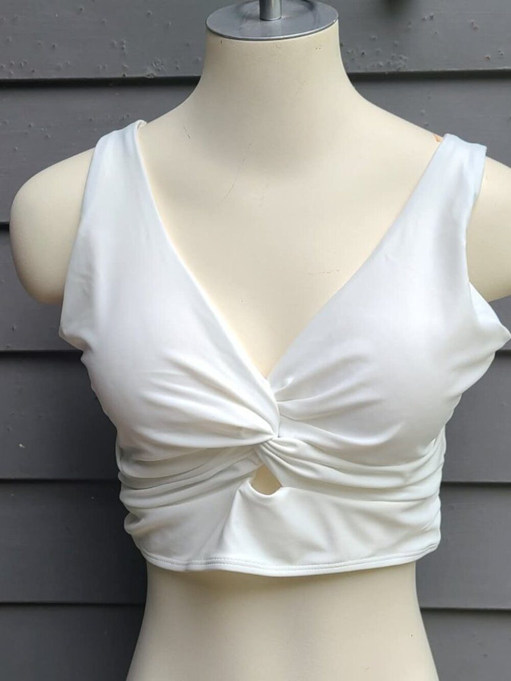 White Swim Top Size XL